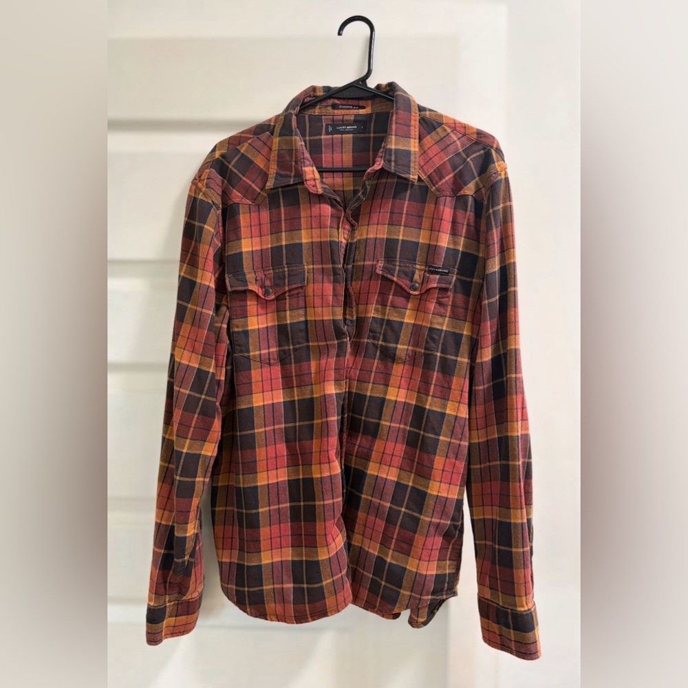 LUCKY BRAND Men’s Flannel Shirt size L